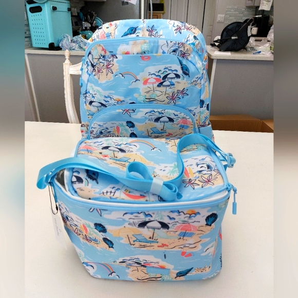 Vera Bradley Handbags - Beach Treasures LightenUp Essential Large Backpack Stay Cooler lunch bag NWT